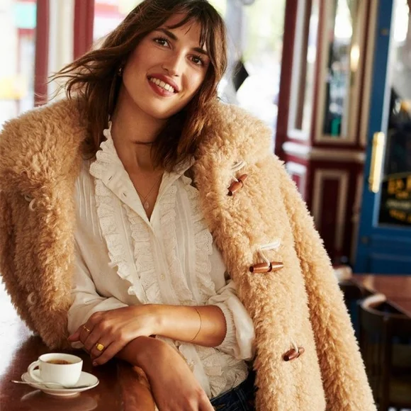 MANGO Bolita Faux Shearling Jacket XS NWT - Picture 1 of 7